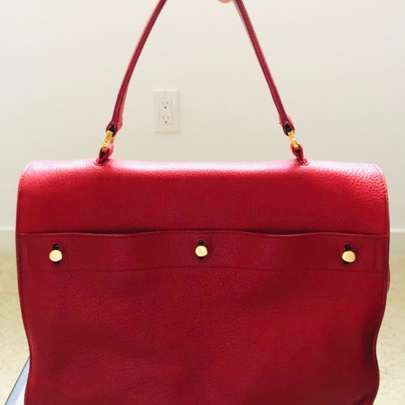 YSL Vintage Red Leather Handbag - Picture 2 of 13
